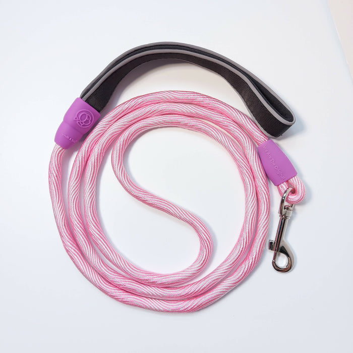 Walk & Talk® - 9mm Dog Leash - Pink@Wave on White Series